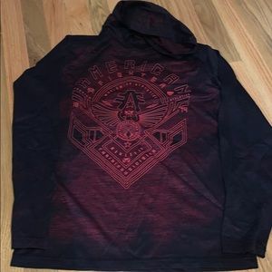 American fighter thin hoodie